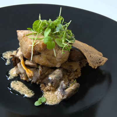 23T4 - Ris de veau & crème de muscat aux champignons, châtaigne