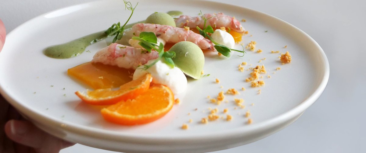 Queue de langoustine en chaud froid