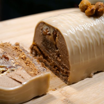 bûche chocolat caramel