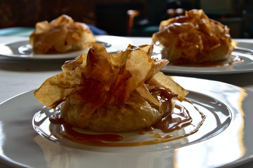 feuilleté pomme sauce caramel