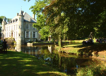 Vin d'honneur en extérieur, mariage au château