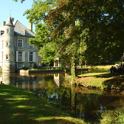 Vin d'honneur en extérieur, mariage au château