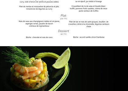 Menus traiteur fin 2017