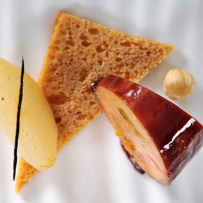 Foie gras & purée de poire à la vanille