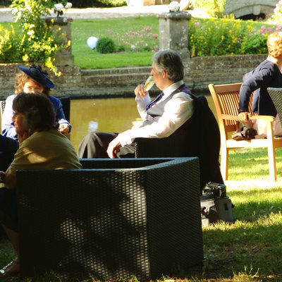 Vin d'honneur en extérieur, mariage au château